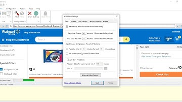 How to capture data from multiple categories in Walmart using a 2 stage process