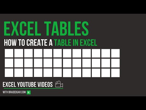 Excel Tables: How to Create a Table in Excel