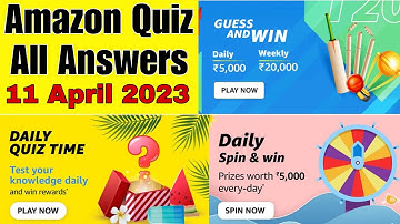 Amazon Quiz Answers 11 April 2023 | Amazon Daily Quiz Answers | Technical Sachin