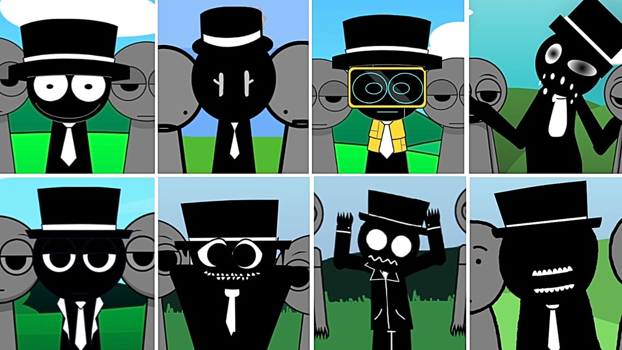Incredibox - Sprunki but only MR.BLACK HAT in ALL Different Mods.Part 12.Newest mods