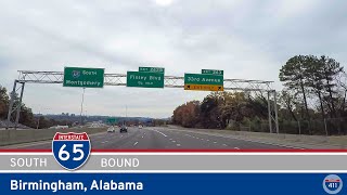 Southbound Interstate 65 in Birmingham, Alabama |  Drive America's Highways 🚙
