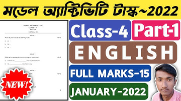 Class 4 English Part   1 Model Activity Task 2022 January All Answers