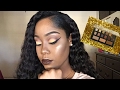 MAKEUP TUTORIAL / REVIEW - BHCOSMETICS- GOLD RUSH PALETTE | QUEENKHANZ