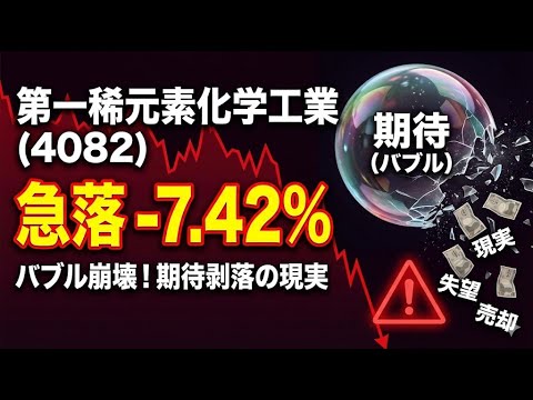 1/21 【緊急解説】第一稀元素化学工業(4082) 急落分析：バブル崩壊と「連れ安」のメカニズム