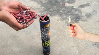 We made sky shot crackers || We made sky shot crackers from red bam - 100% real