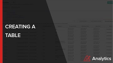 Zoho Analytics: Creating a table