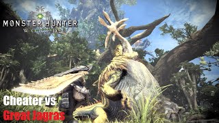 Cheater vs Great Jagras [6*]  Monster Hunter World [Solo Offline / Dual Blades] 4K