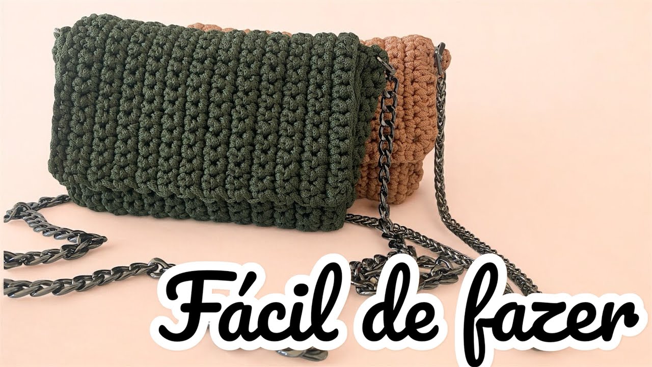 Bolsa de crochê em fio Náutico - faça e venda.