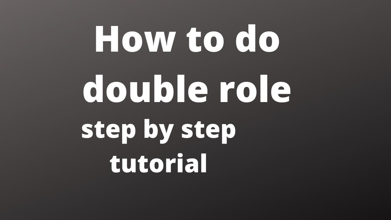 How to do double role in vlog it app step by step tutorial