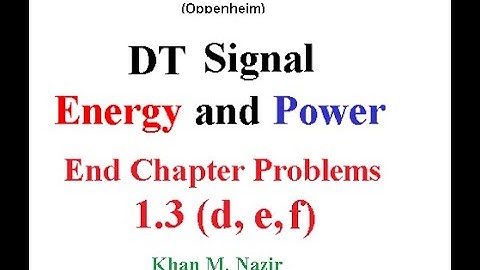 (English)S&S || Question1.3(d, e, f) || Understanding Signal Energy & Power in Discrete Time Signals