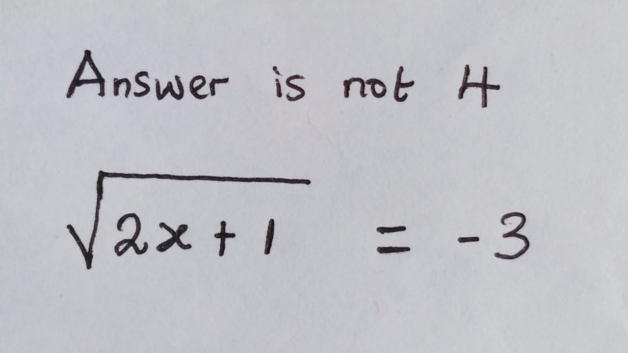 Nice algebraic equation | Answer is not 4 | Can you solve ? - YouTube