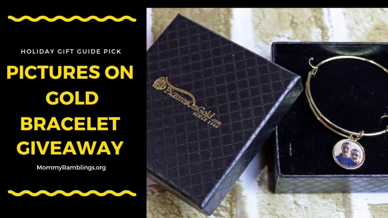 Pictures on Gold Expandable Bracelet with Photo Charm Giveaway