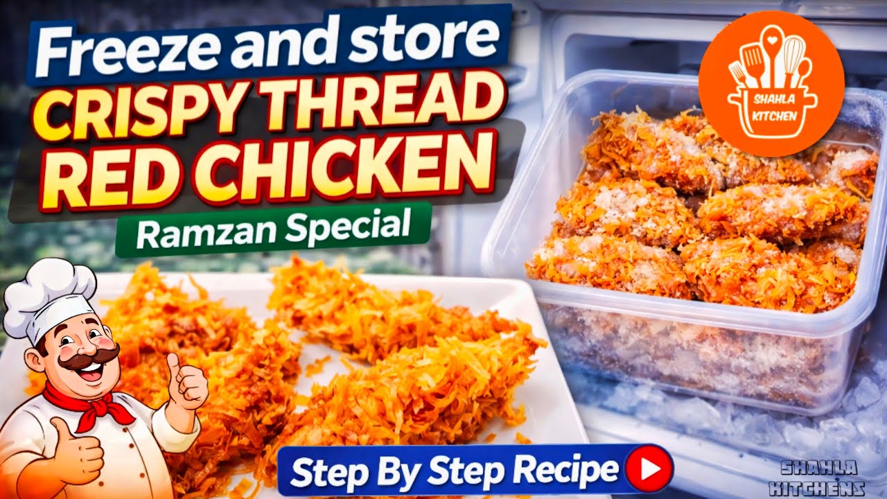 Ramzan Ravi Thread Freeze and store crispy Thread Red Chicken Ramzan EP 21 ...