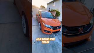 Fixing an eyesore on Clementine! #automobile #civicsi #fg4 #9thgencivic #cartok #mechanic #orange