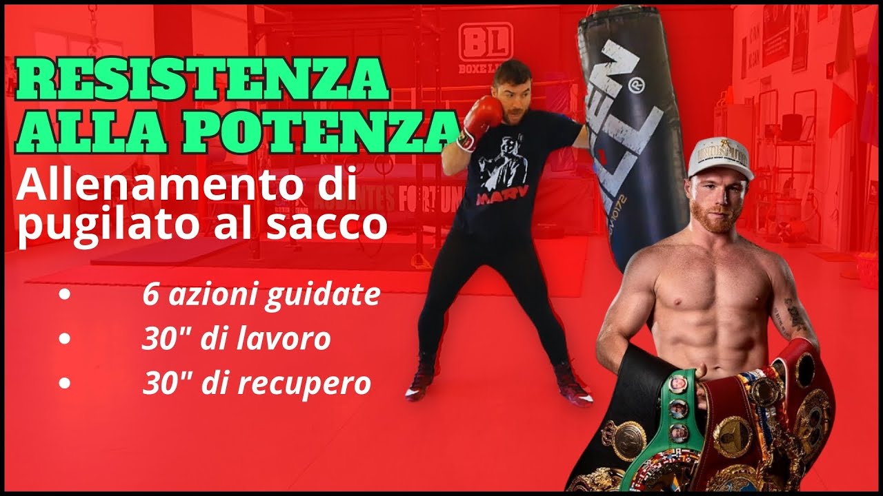 Allenamento al sacco da boxe - resistenza alla potenza - Ripetute 30-30