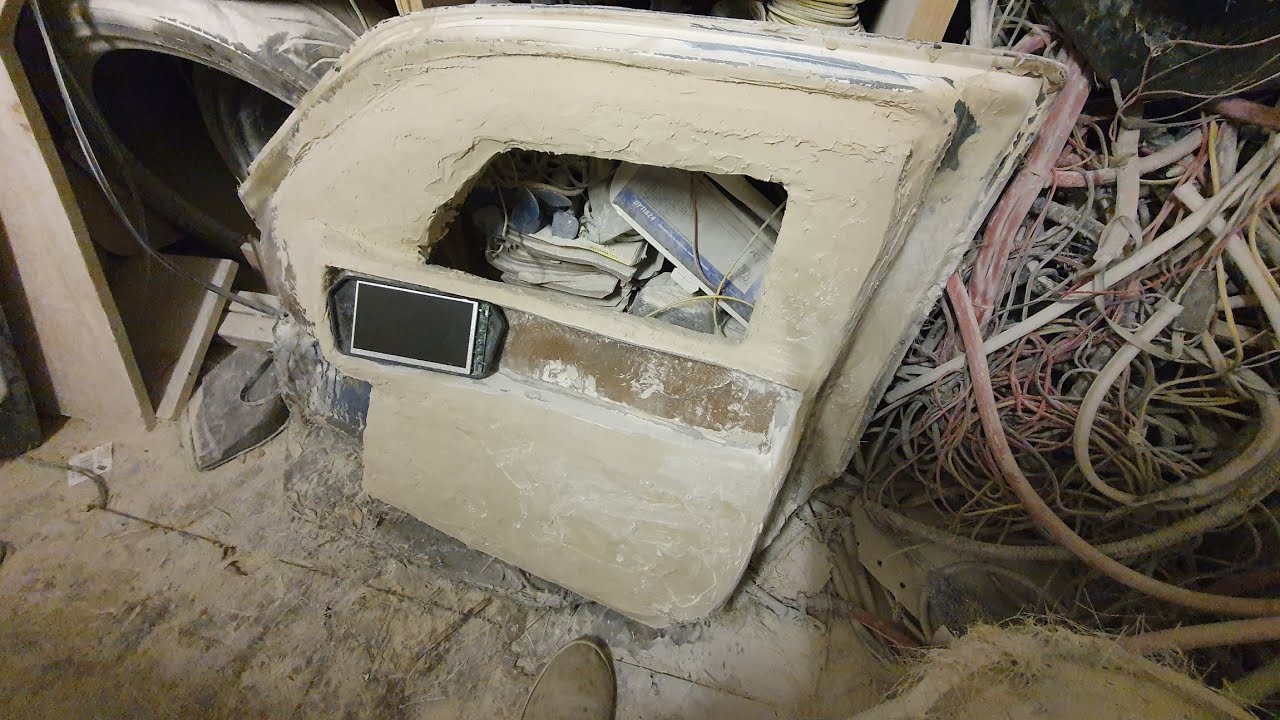 145 door shaping, filling and sanding. Dash, tablet surround and door