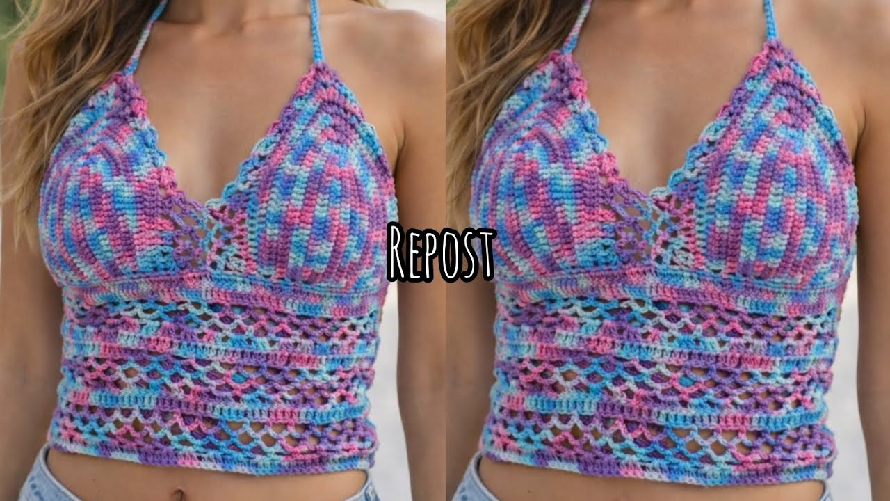 ✂️ Cropped de Crochê Passo a Passo Completo 