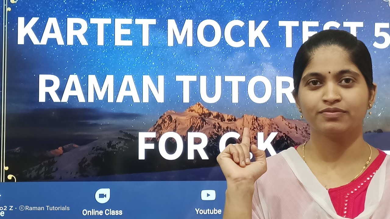 KARTET Mock test 5 : Raman tutorial app ನಲ್ಲಿ ಲಭ್ಯ.
