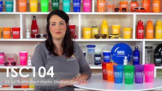 22 oz. Translucent Plastic Stadium Cup | TSC104