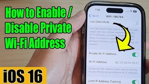 iOS 16: How to Turn On/Off Private Wifi Address