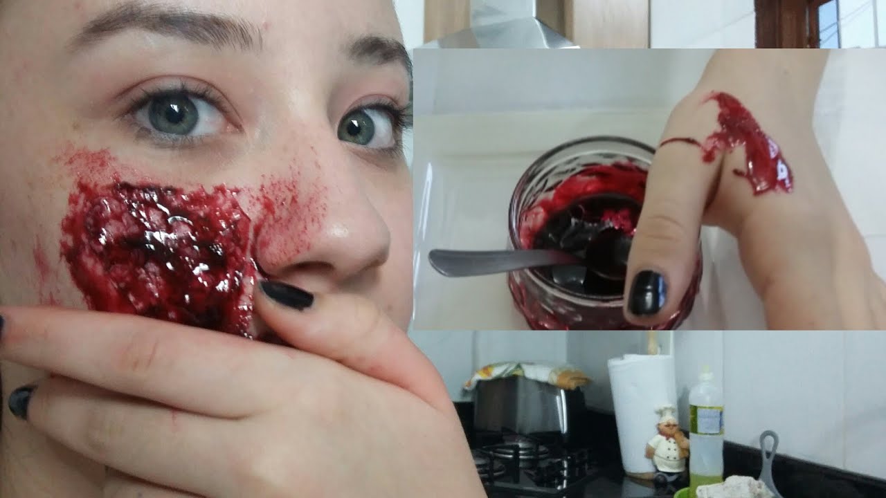 Sangue Artificial Comestível p/ Fazer Maquiagem de Vampiro