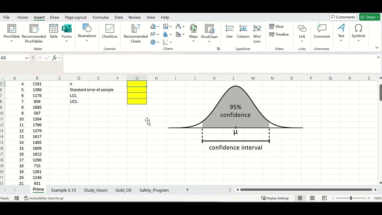 Confidence Interval using Excel - YouTube