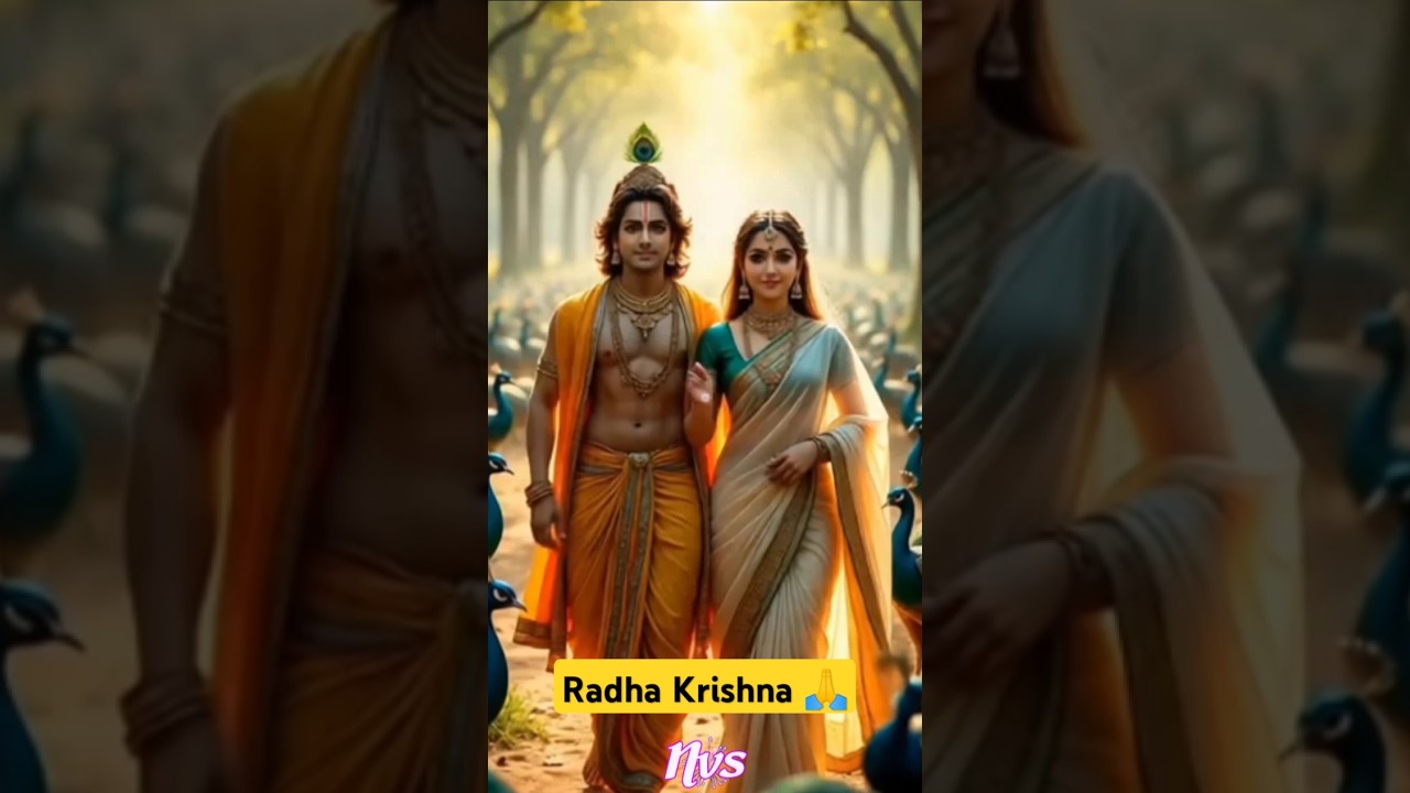 🌸 Radha Krishna Blissful Dance | Divine Vrindavan Love | Spiritual Shorts 2025 | 