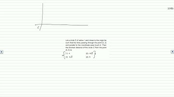A Circle C of radius 1 and Closer to the Origin be Such That the Line Passing Through #maths #aymqb