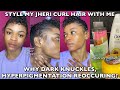 Let’s talk about my dark knuckle, Hyperpigmentation + Style my Jheri curl hair with me ✨| MS JOVOU