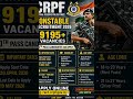 CRPF Constable Recruitment 2026 🇮🇳🔥 | 10th Pass Big Opportunity | Apply Now 💪#shortsfeed