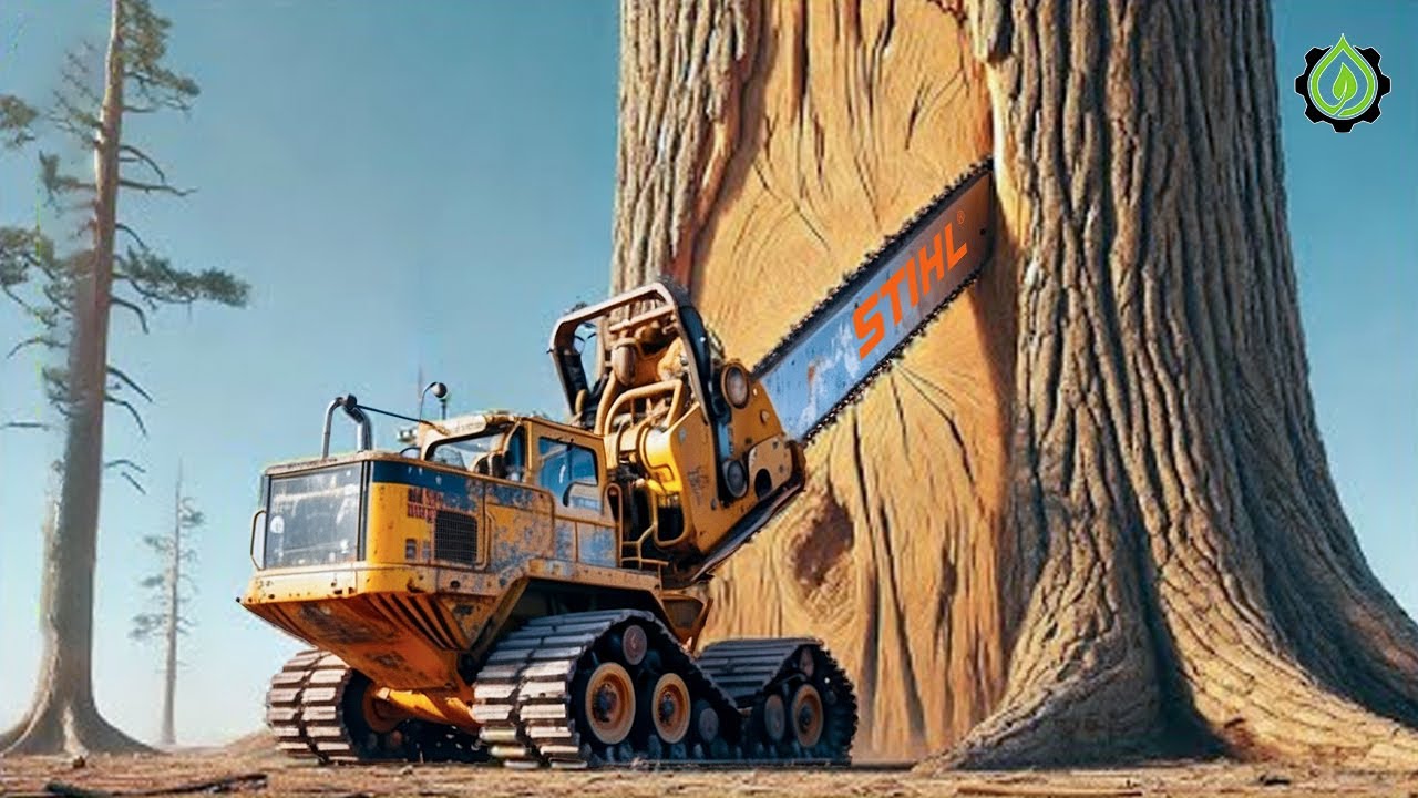 Extreme Dangerous Fastest Big Chainsaw Cutting Tree Machines | Monster ...