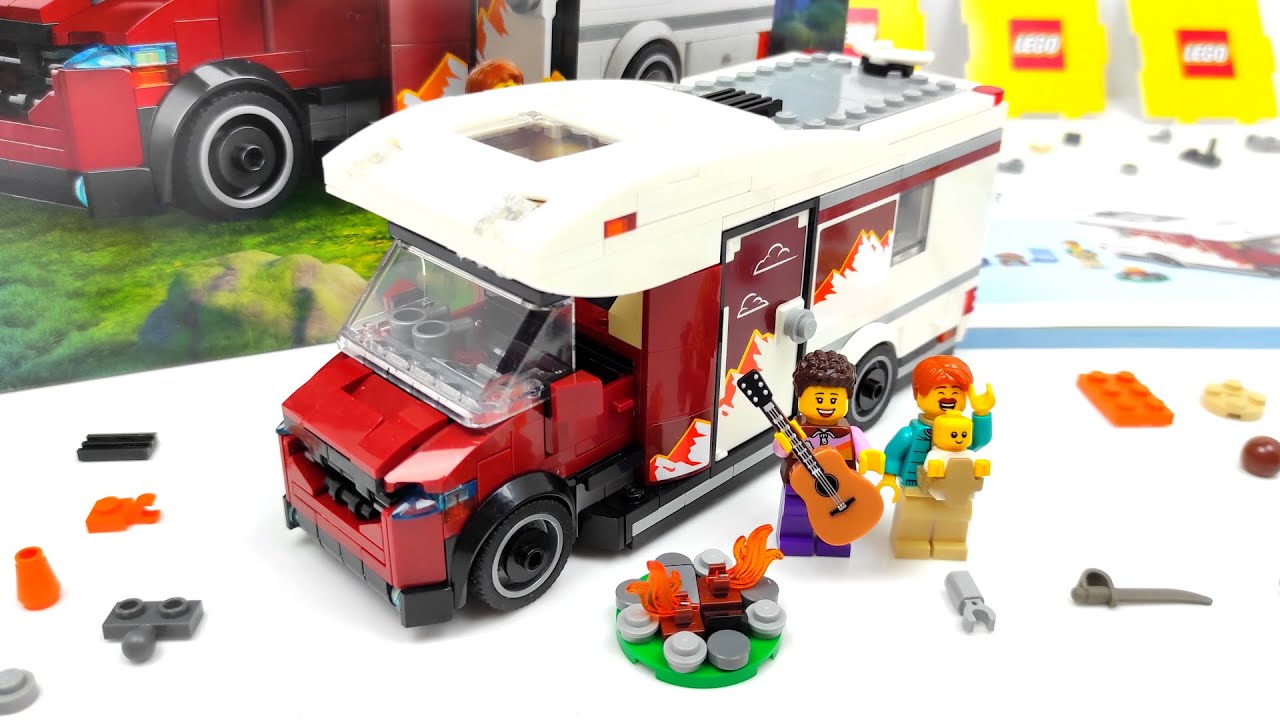 Stop Motion Build] LEGO City 60454 Holiday Adventure Camper Van