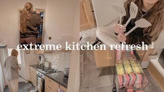 extreme kitchen refresh 🧼 🧹 | decluttering, painting, cleaning & new organisational systems