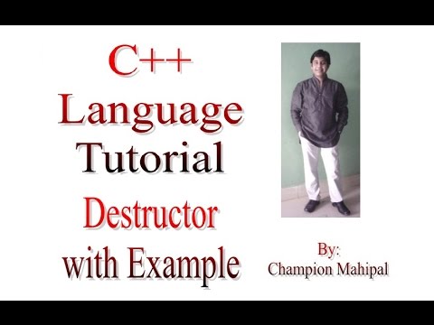 C++ Programming  Language Tutorial 58 Destructor with example