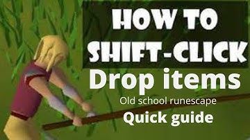 (OSRS) How to Set up Shift Click to Drop items.Quick guide in urdu/hindi | Old School Runescape |