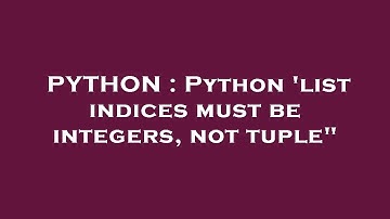 PYTHON : Python 