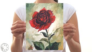 How to Paint a Realistic Rose with Acrylics for Beginners: Step-by-Step Guide