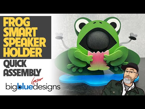 [Laser cut and engrave] Frog Smart Speaker Holder (Includes Options for 2 Speaker Sizes)