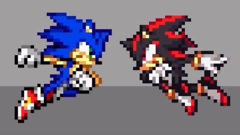 Sonic Vs. Shadow (No SFX) || Sticknodes Sprite Animation