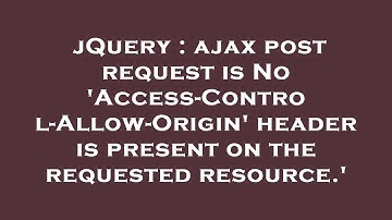 jQuery : ajax post request is No 