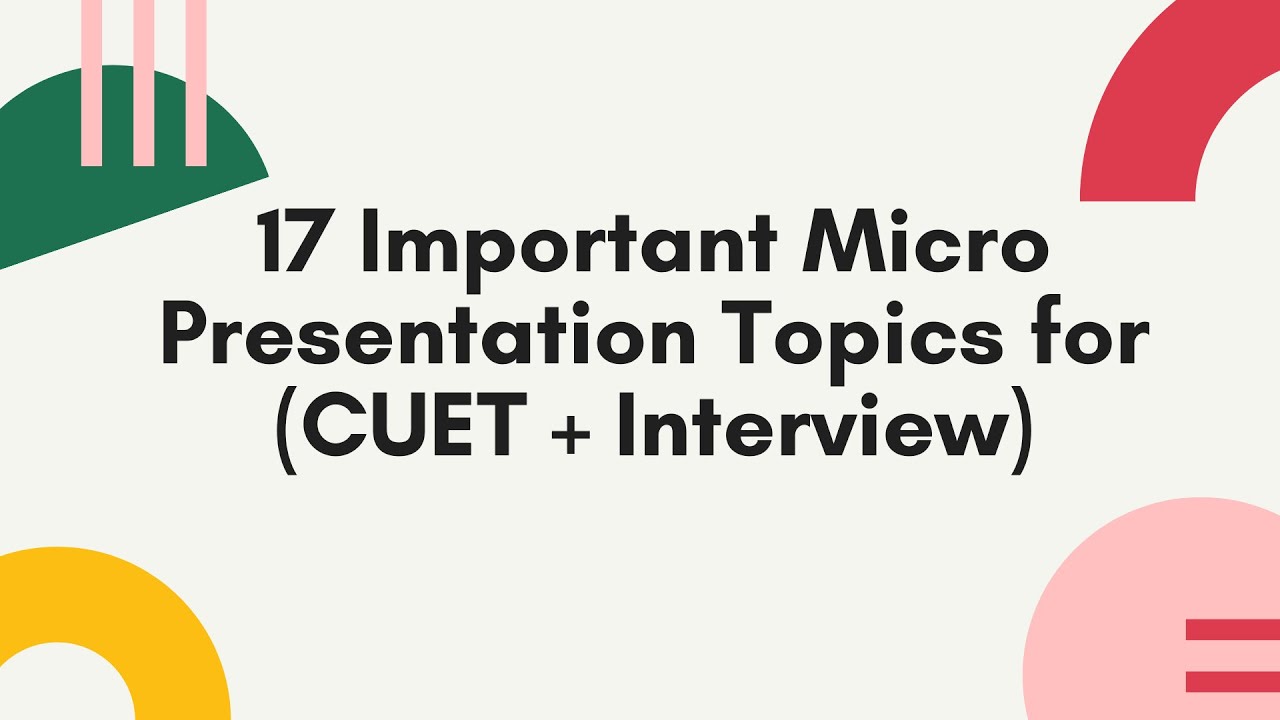 micro presentation topics with answers