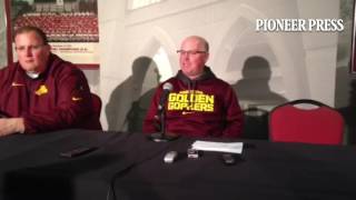 #Gophers coach Jerry Kill after Saturday's Indiana win says he "might stay in the booth" right now.