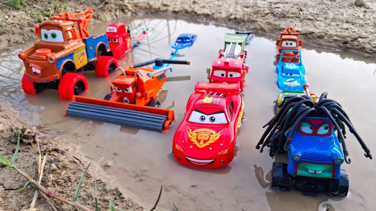 Mengumpulkan Banyak Mainan Mobil McQueen, Mobil Truk, Truk Molen, Truk Gandeng, Tow Matter, Sarge