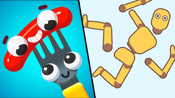 Play To Game FORK N SAUSAGE, mix level  vs RAGDOLL BREAK, new game  interesting game, mix level,