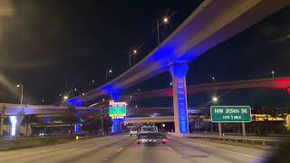 Driving from Sunset Florida to Dania Beach Florida at night