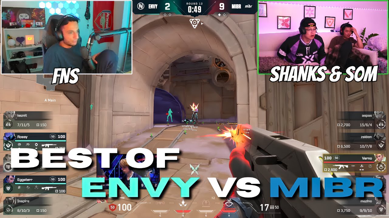Лучшее из ENVY против MIBR с участием FNS, SHANKS и S0M