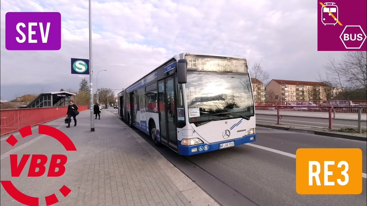 Schienenersatzverkehr Mitfahrt im C1G von Ludwigsfelde Bhf bis S Teltow Stadt auf dem RE3
