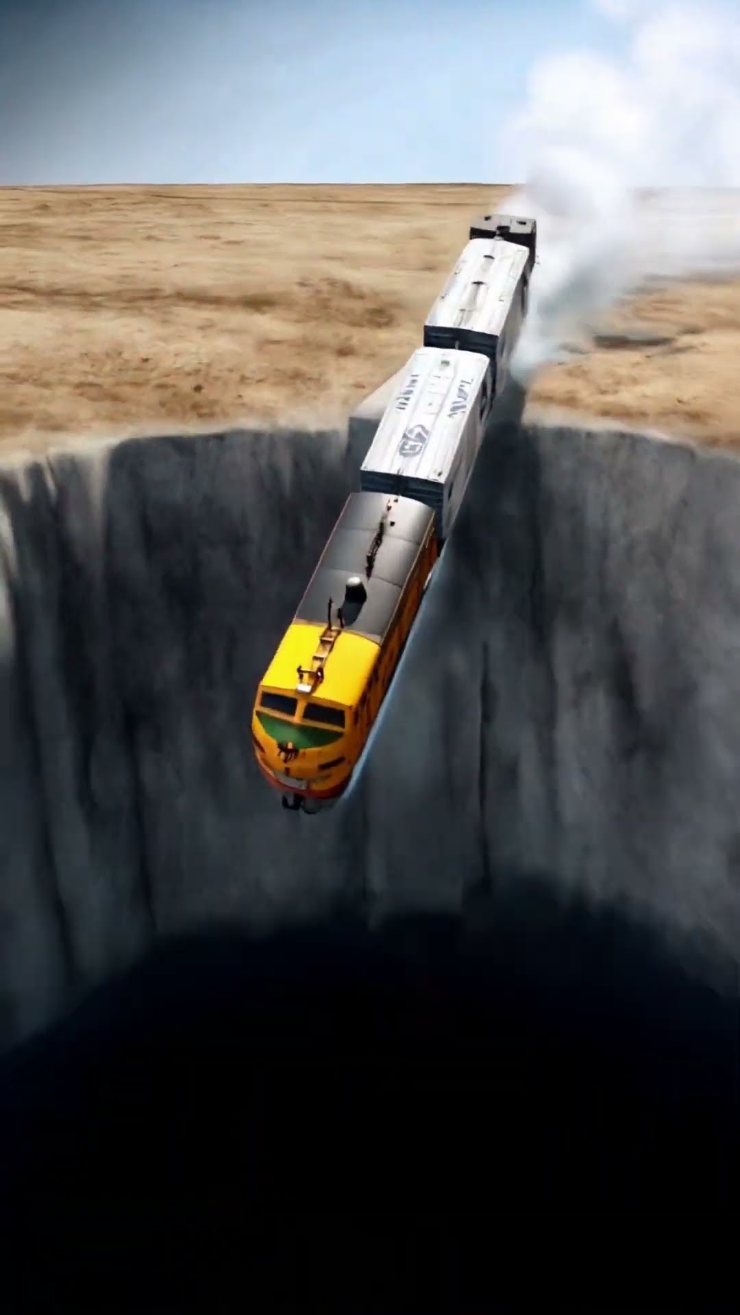 Train SURVIVES After Fall From CLIFF!?