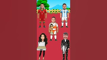 Who Owns Each Object _ Ronaldo vs Messi vs Mrbeast vs Georgina #shorts #football  #cr7
