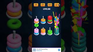 Hoop Sort Puzzle - Color Ring Stack Sorting Game Level 333 Solution